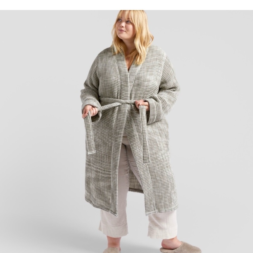 Parachute Waffle Robe Grey 100% cotton great condition like new